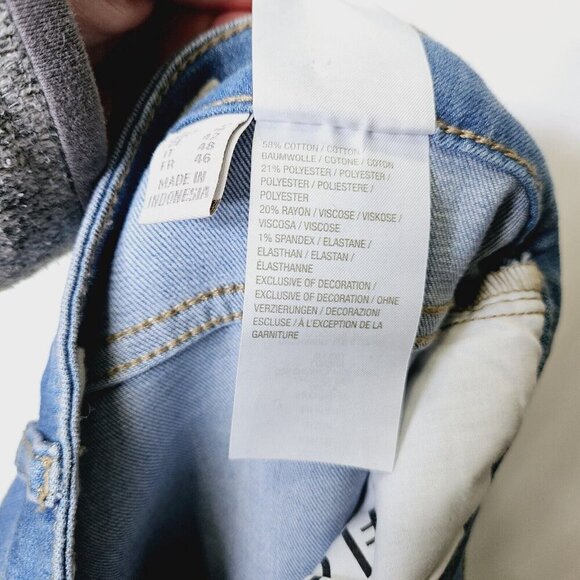 Lori Goldstein Womens Mid Rise Straight Leg Jeans Cropped 12 Lace Hem Blue Denim - Picture 5 of 13